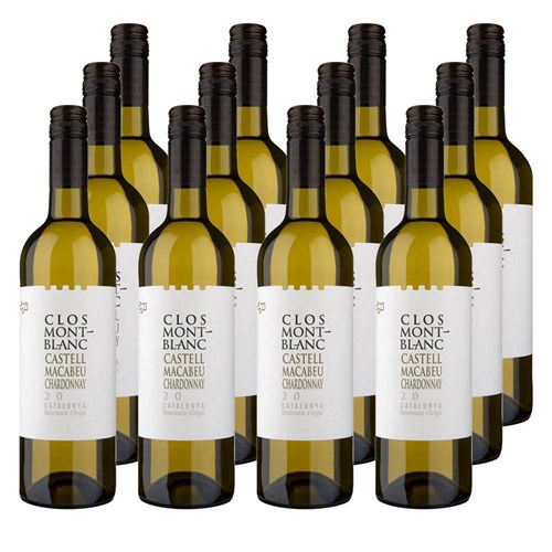 Case of 12 Clos Montblanc Castel Macabeu Chardonnay 75cl White Wine